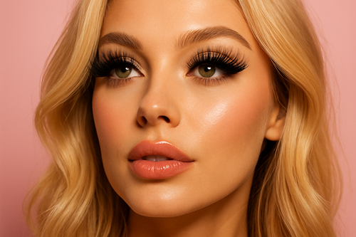 non un visage et avec des extensions de cils